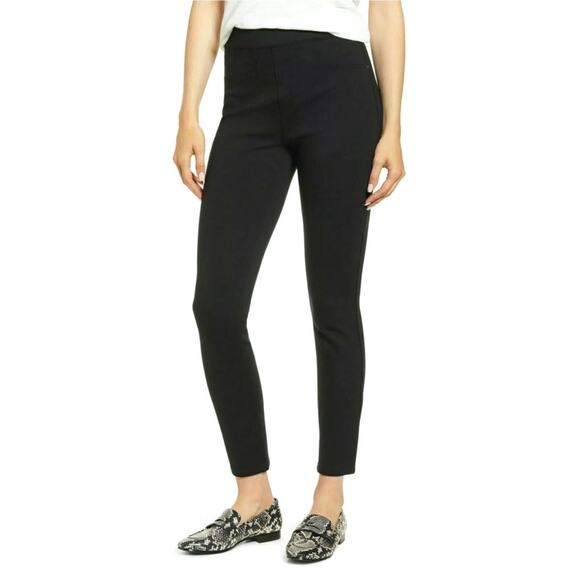 Spanx The Perfect Ponte Ankle Pant Black Skinny High Rise Tummy Shaping Size L - Picture 1 of 16